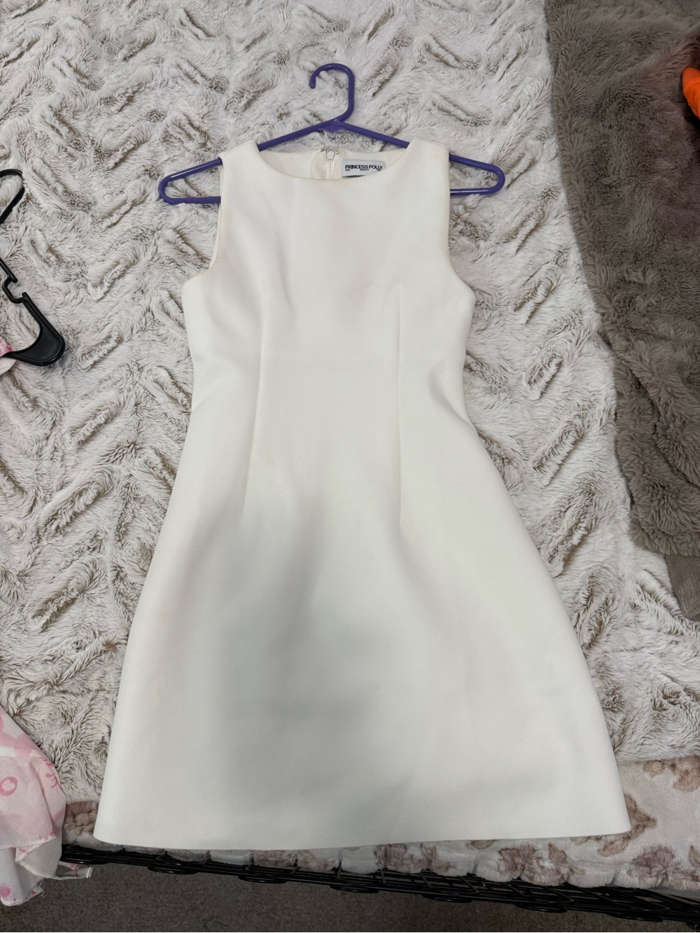 Princess Polly White Sleeveless Mini A-Line Dress